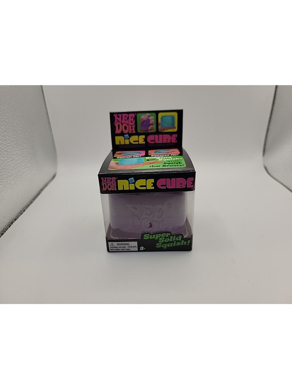 NeeDoh Nice Cube Nee Doh Squishy Ice Cube New Purple Sealed Super Solid Squish
